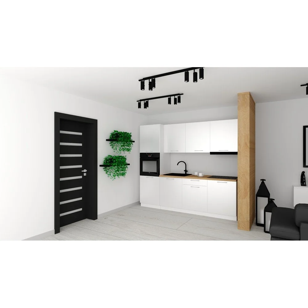 Rovná kuchyně s pracovní deskou 240 cm Lyle – STOLKAR v:1548360