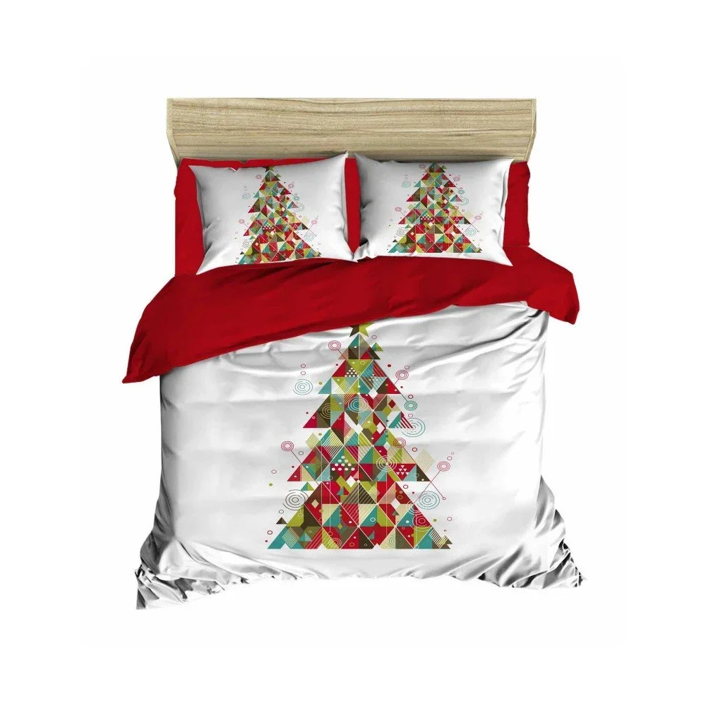 Sada povlečení a prostěradla na dvoulůžko Christmas Tree Small, 200 x 220 cm v:941096