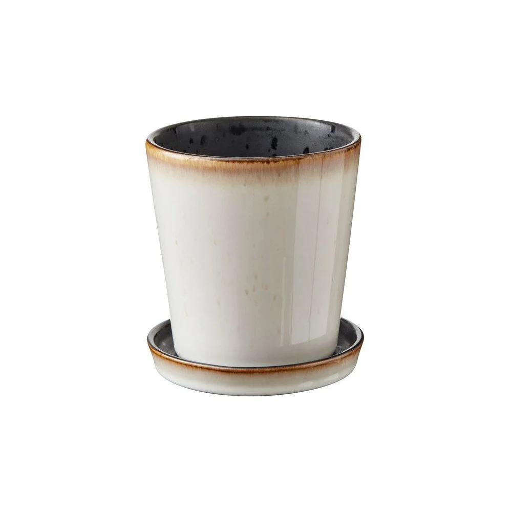 Kameninový květináč ø 10 cm Gastro Cream – Bitz v:1380995