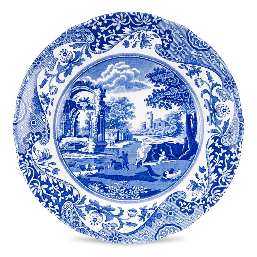 Sada 4 bílomodrých talířů Spode Blue Italian, ø 20 cm v:1206726