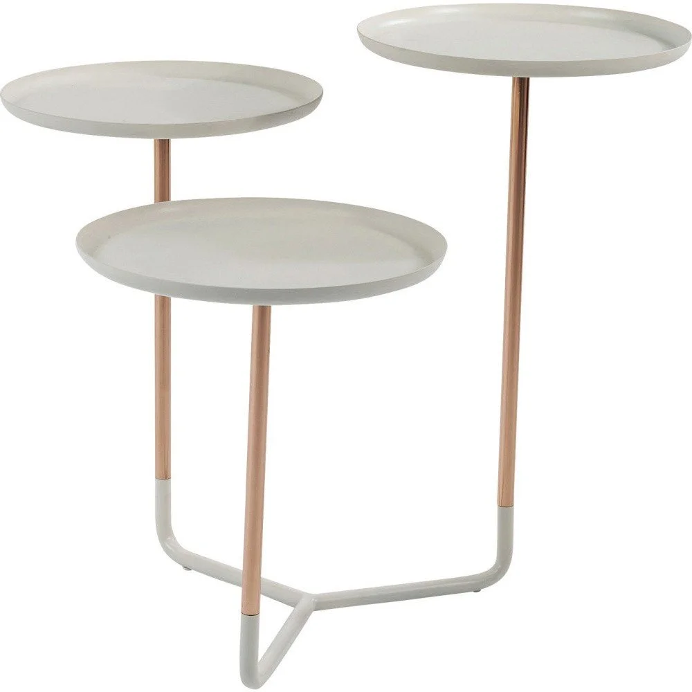 Bílý příruční stolek Kare Design Trio v:968984