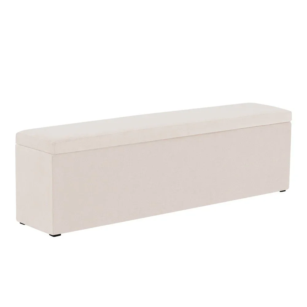 Krémový otoman Mazzini Sofas Ancona, 160 x 47 cm v:1083176