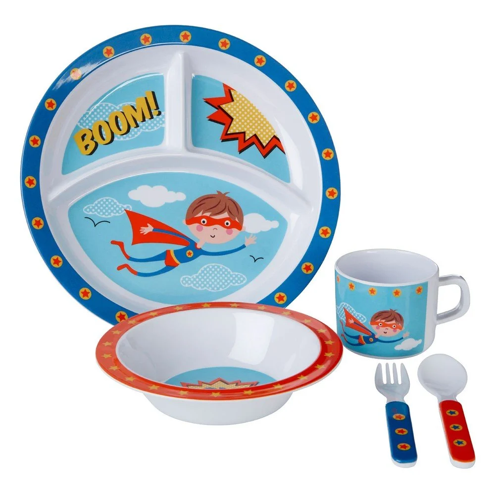 5dílný jídelní dětský set Premier Housewares Super Rupert v:994272