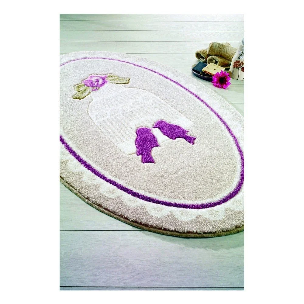Béžová předložka do koupelny Confetti Bathmats Birdcage, 80 x 130 cm v:1042090