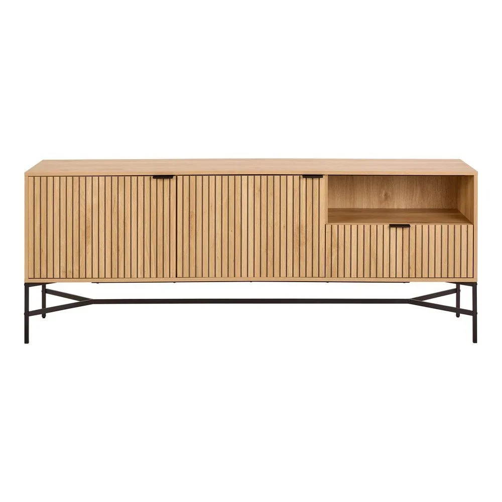 Komoda v dekoru dubu v přírodní barvě 180x70x40 cm Jaipur – Actona v:1734934