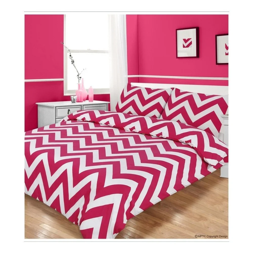 Povlečení Ashley Mills Zigzag Fuchsia, 230 x 220 cm v:735098