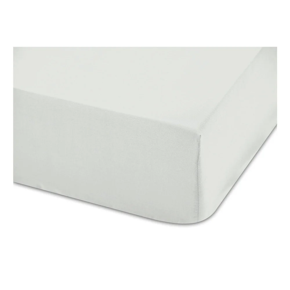 Světle šedé bavlněné elastické prostěradlo Boheme Basic, šířka 160 cm v:974980