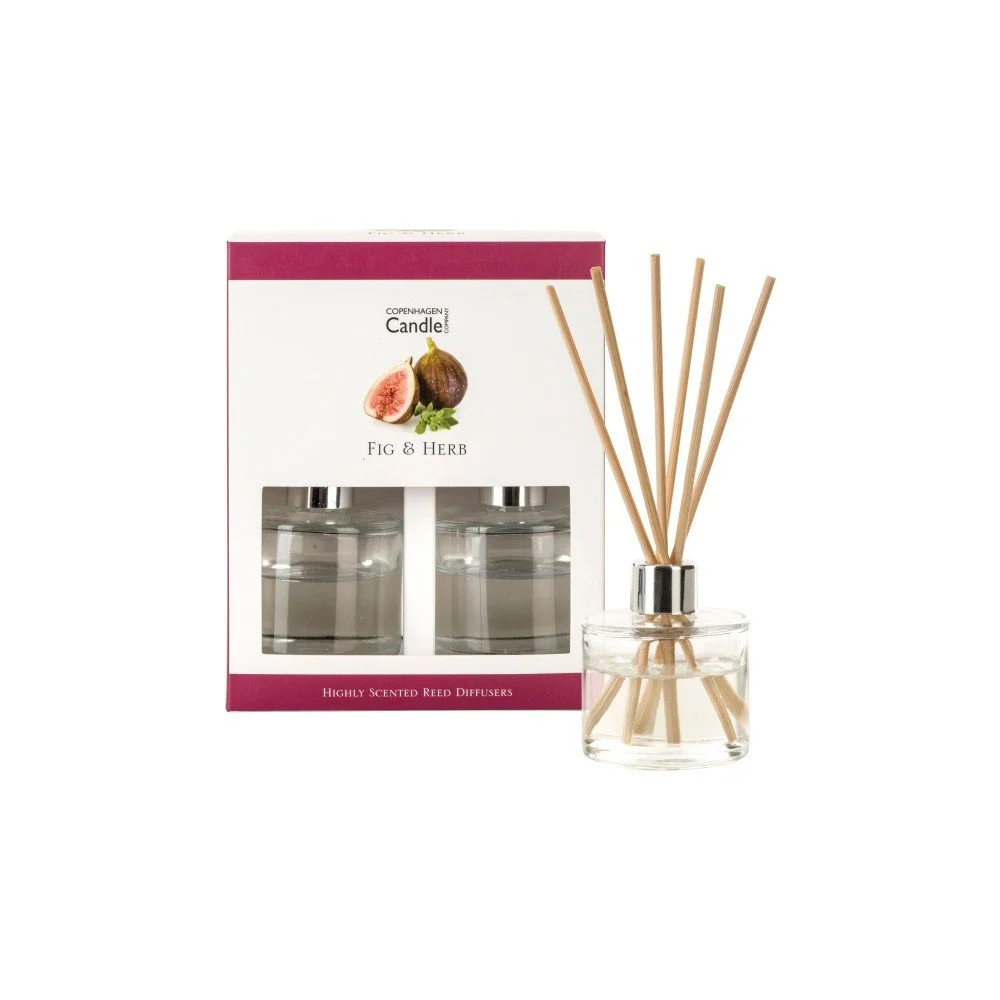 Sada 2 aroma difuzérů s vůní fíků a bylinek Copenhagen Candles, 40 ml v:927706