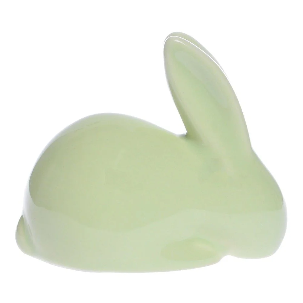 Zelená keramická dekorativní soška Ewax Cute Rabbit v:1000738