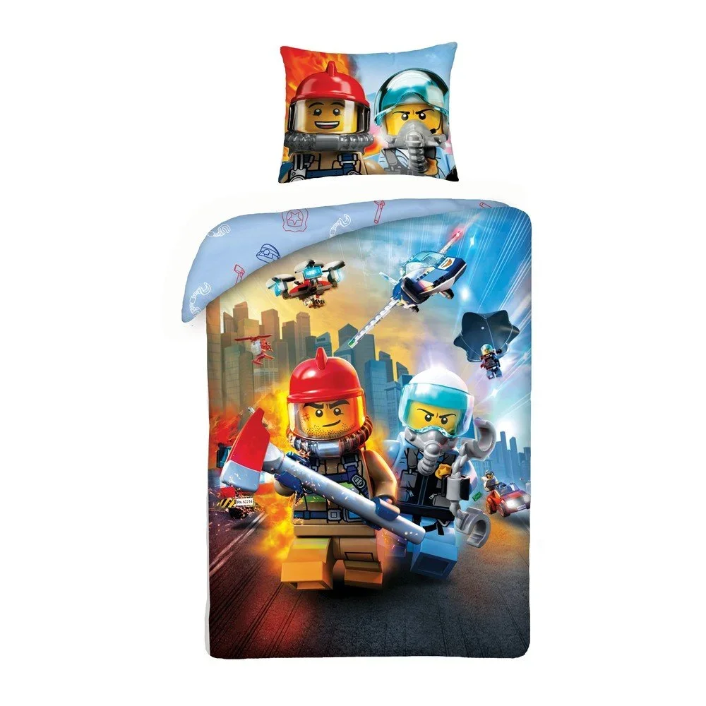 Dětské bavlněné povlečení Halantex Lego City II, 140 x 200 cm v:1316072