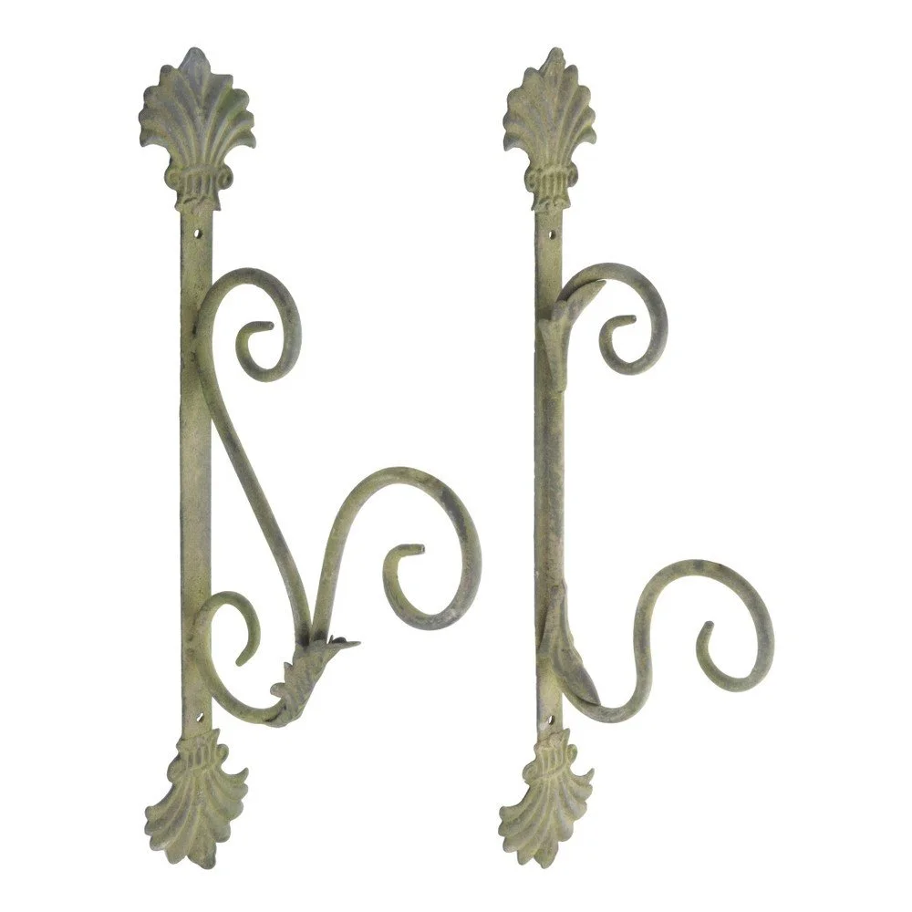 Sada 2 háčků se zelenou patinou Esschert Design, výška 34,7 cm v:967366
