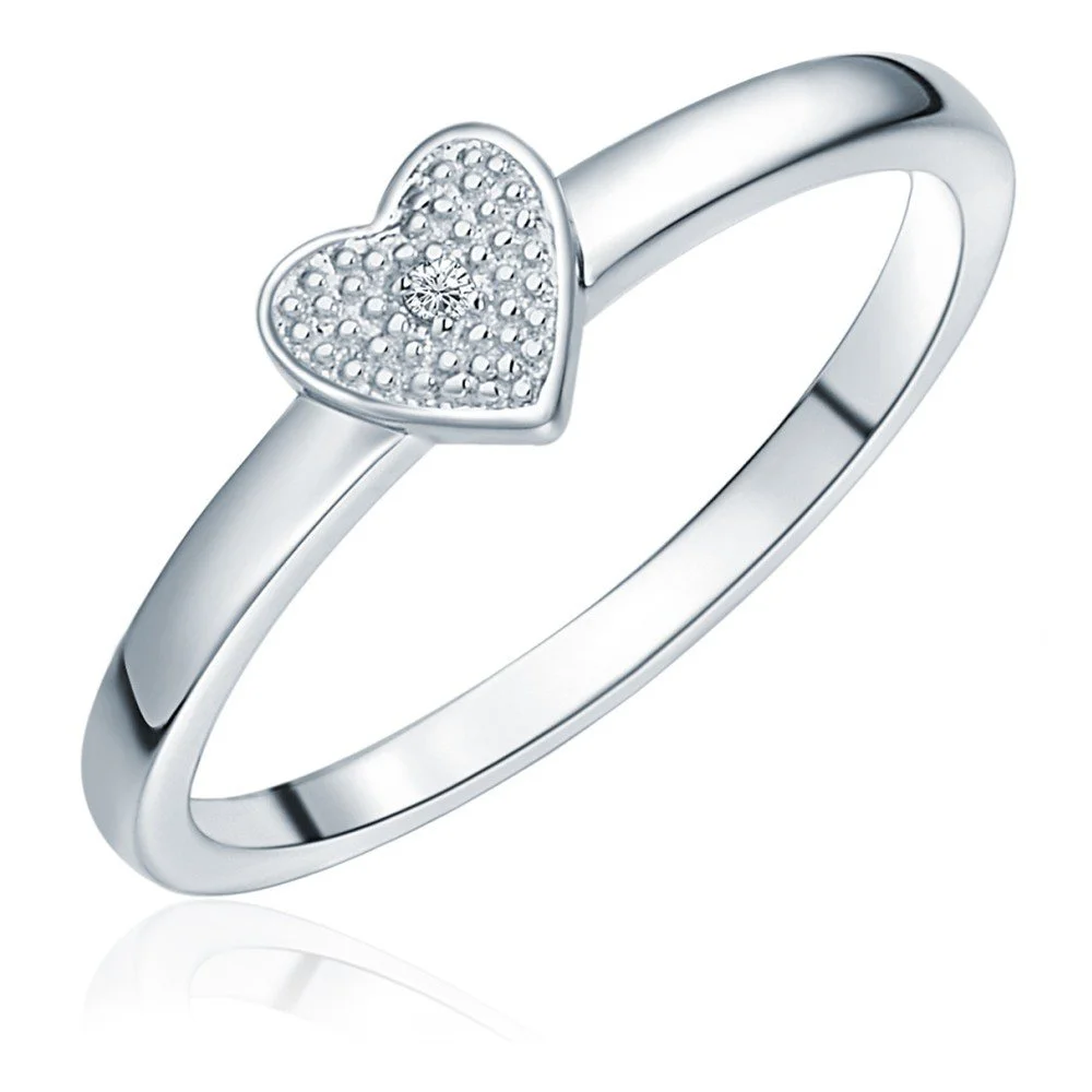 Stříbrný prsten s pravým diamantem Tess Diamonds Aline, vel. 52 cm v:910846