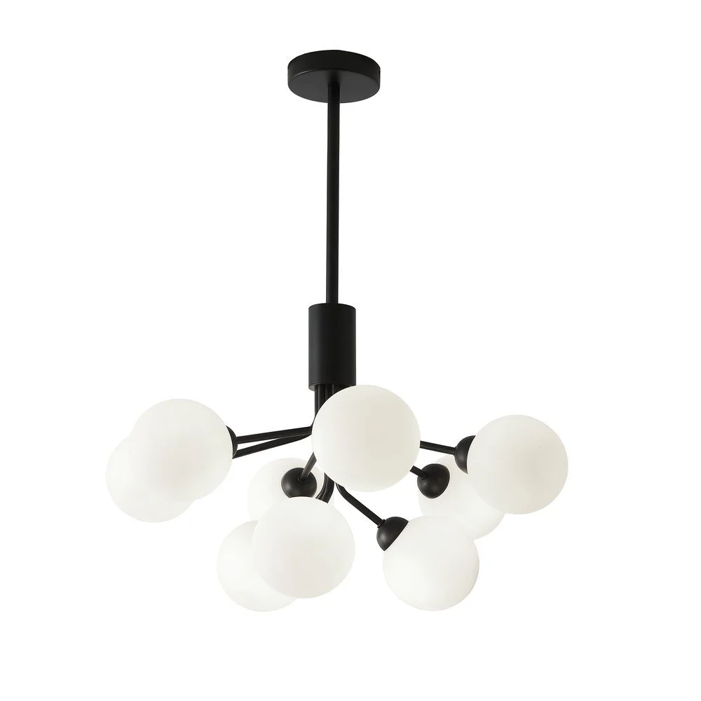 Černo-bílé závěsné svítidlo SULION Musa, výška 102 cm v:1443301