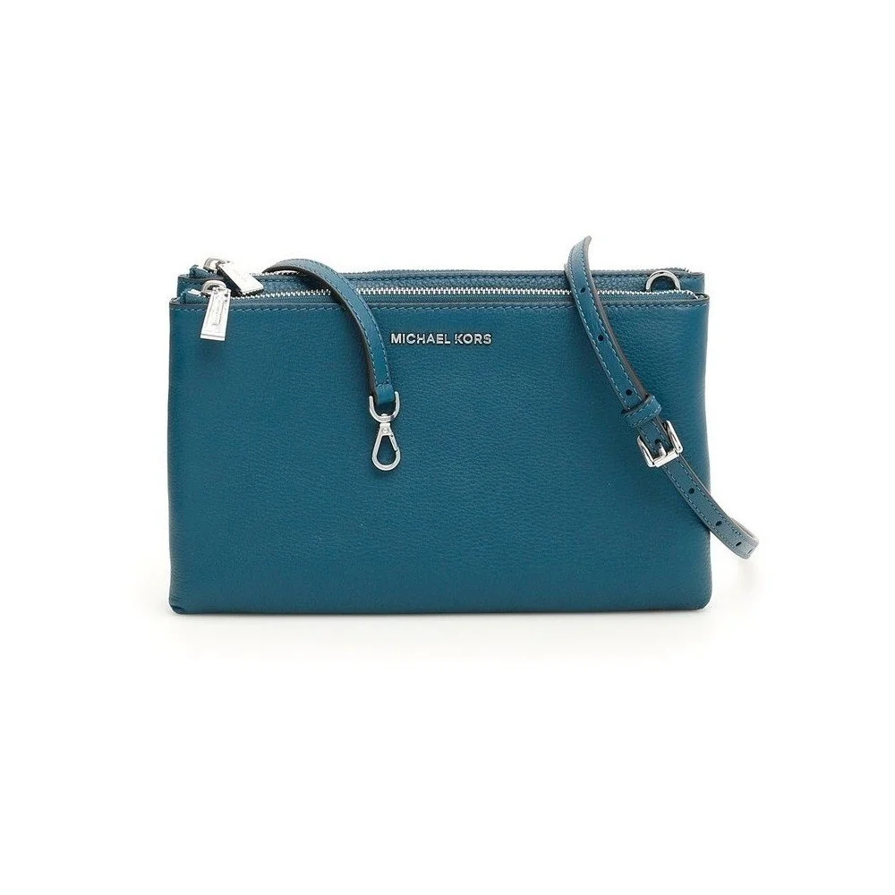 Modrozelená kožená kabelka Michael Kors DBL v:1244374