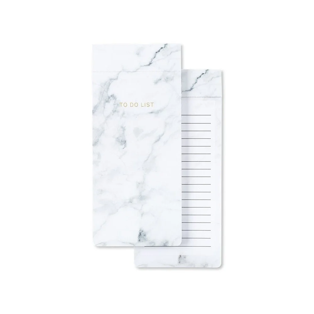 Bílý poznámkový blok GO Stationery Marble v:1232342