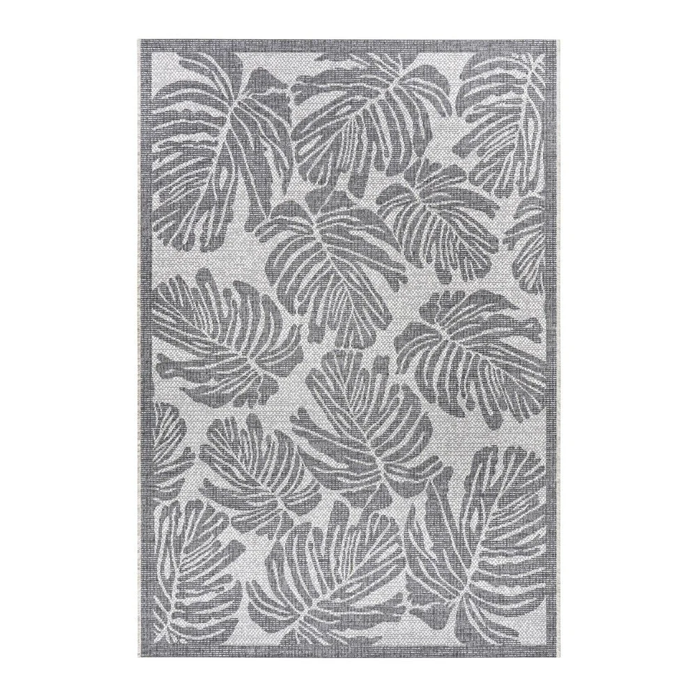 Šedo-béžový venkovní koberec NORTHRUGS Monstera, 140 x 200 cm v:1424937