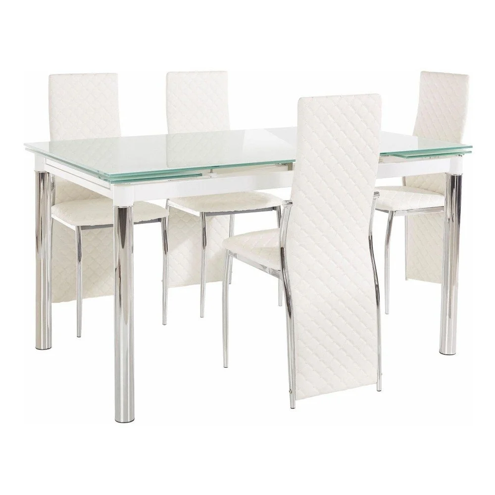 Set jídelního stolu a 4 bílých jídelních židlí Støraa Pippa William Puro White v:1043574