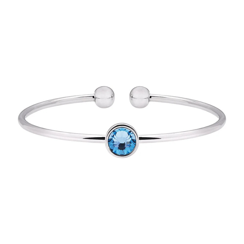 Náramek s modrým krystalem Swarovski GemSeller Helix v:713728
