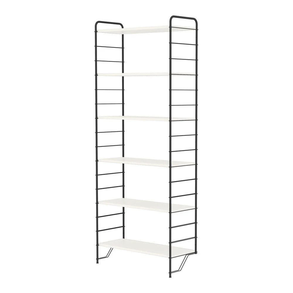 Bílo-černý modulární policový systém 82×204 cm Dakota – Tenzo v:1599326 Bílo-černý modulární policový systém 82×204 cm Dakota – Tenzo v:1599326