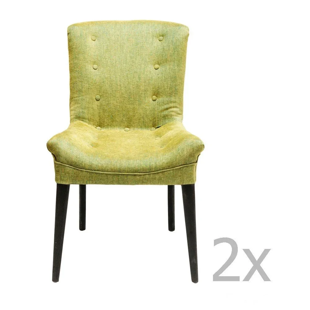 Sada 2 tmavě zelených jídelních židlí Kare Design Stay v:972704