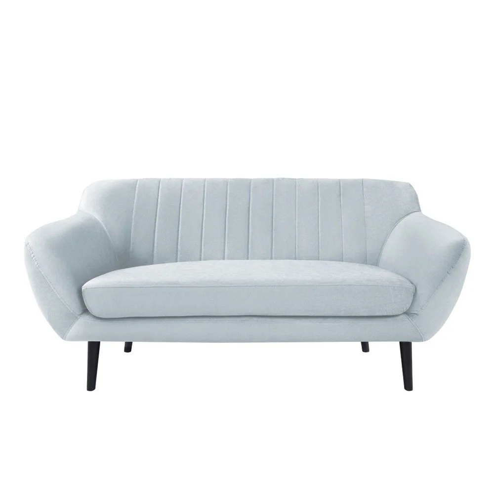 Světle modrá pohovka pro dva Mazzini Sofas Toscane, černé nohy v:811182