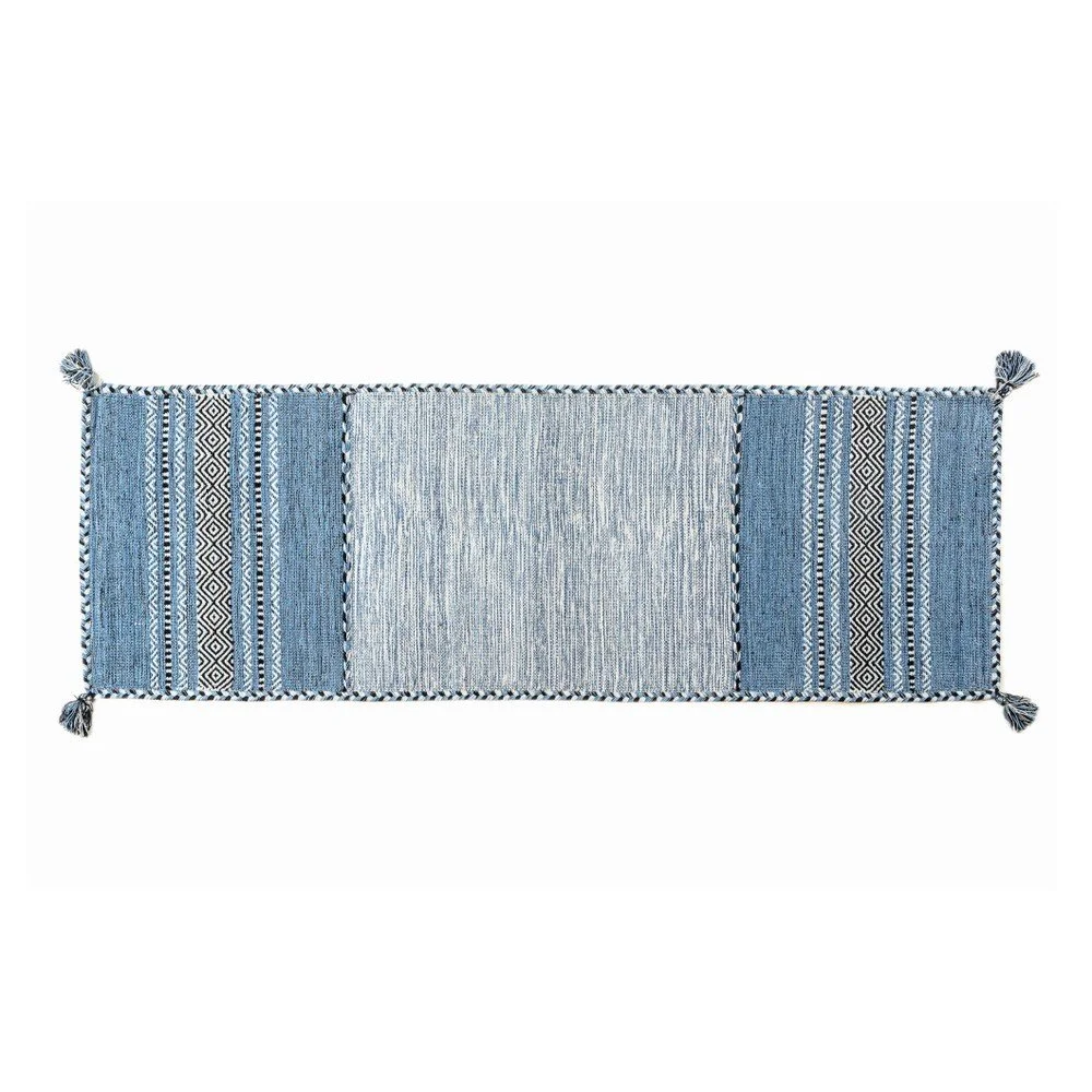Modrý ručně tkaný běhoun Navaei & Co Kilim Tribal 509, 240 x 60 cm v:917290