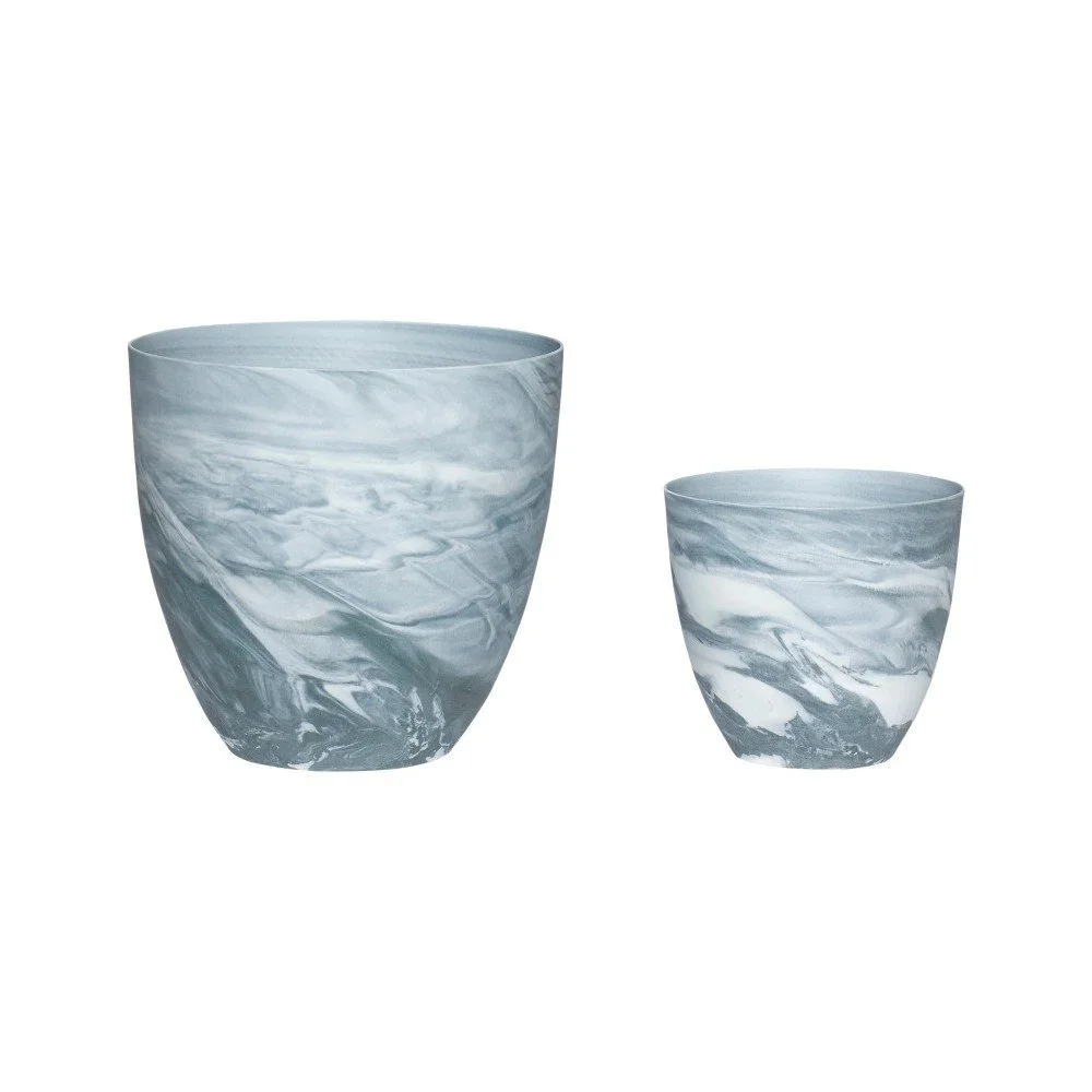 Sada 2 porcelánových svícnů Hübsch Aeqor v:791792