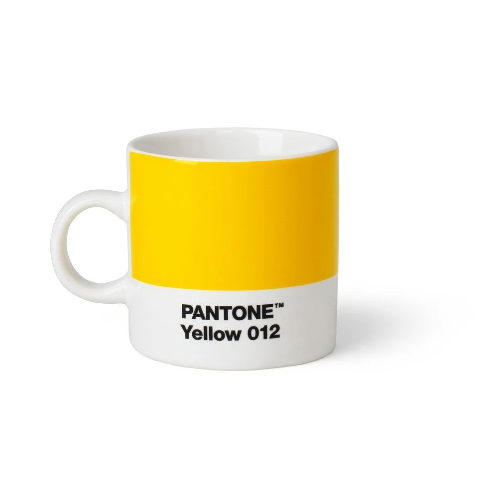 Žlutý porcelánový šálek na espresso 120 ml Yellow 012 – Pantone v:1202868
