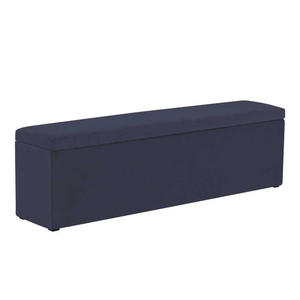 Tmavě modrý otoman Mazzini Sofas Ancona, 200 x 46 cm v:1083202