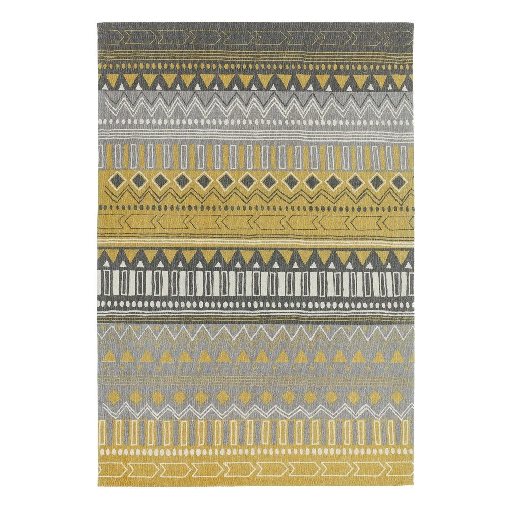 Žlutý koberec Asiatic Carpets Tribal Mix, 120 x 170 cm v:1334506