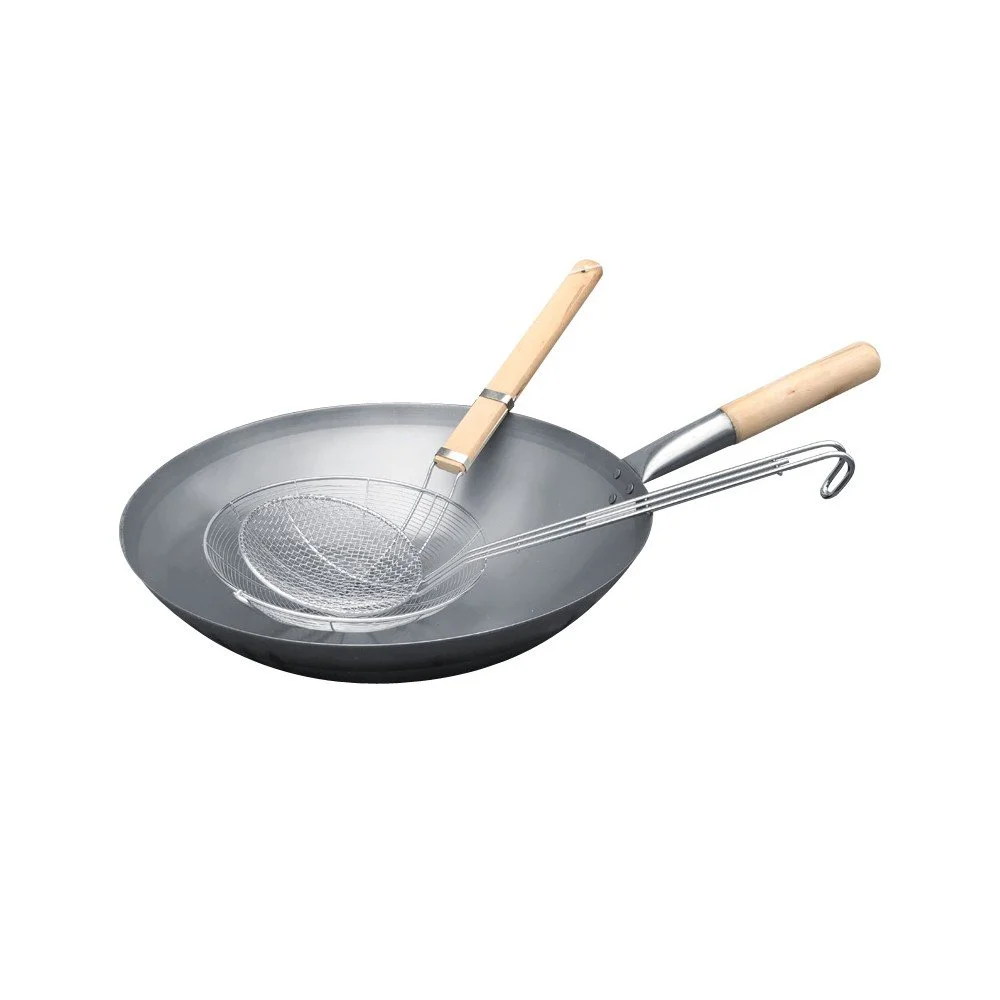 Wok/grilovací ocelový set pánve a náčiní ø 35 cm – Remundi v:1611744