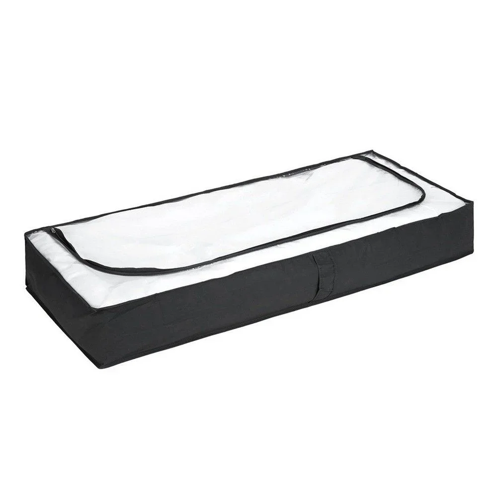 Černý úložný box pod postel Wenko, 105 x 45 cm v:1021620