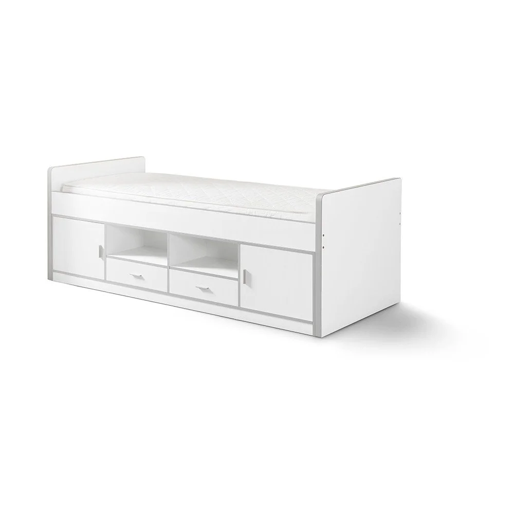 Bílá dětská postel s úložným prostorem Vipack Bonny, 200 x 90 cm v:1129654