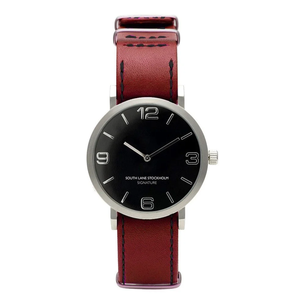 Unisex hodinky s červeným řemínkem South Lane Stockholm Signature Classic v:872628