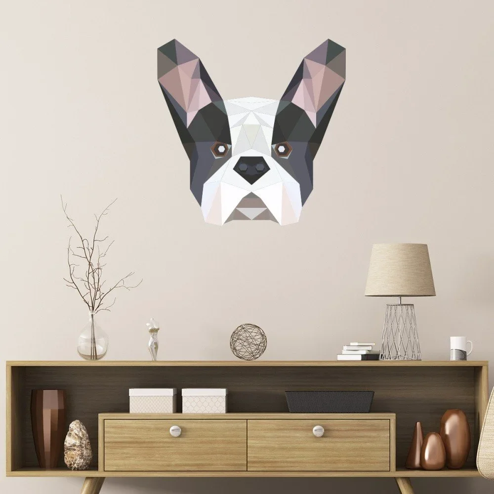 Samolepka Ambiance Origami Bulldog v:924628