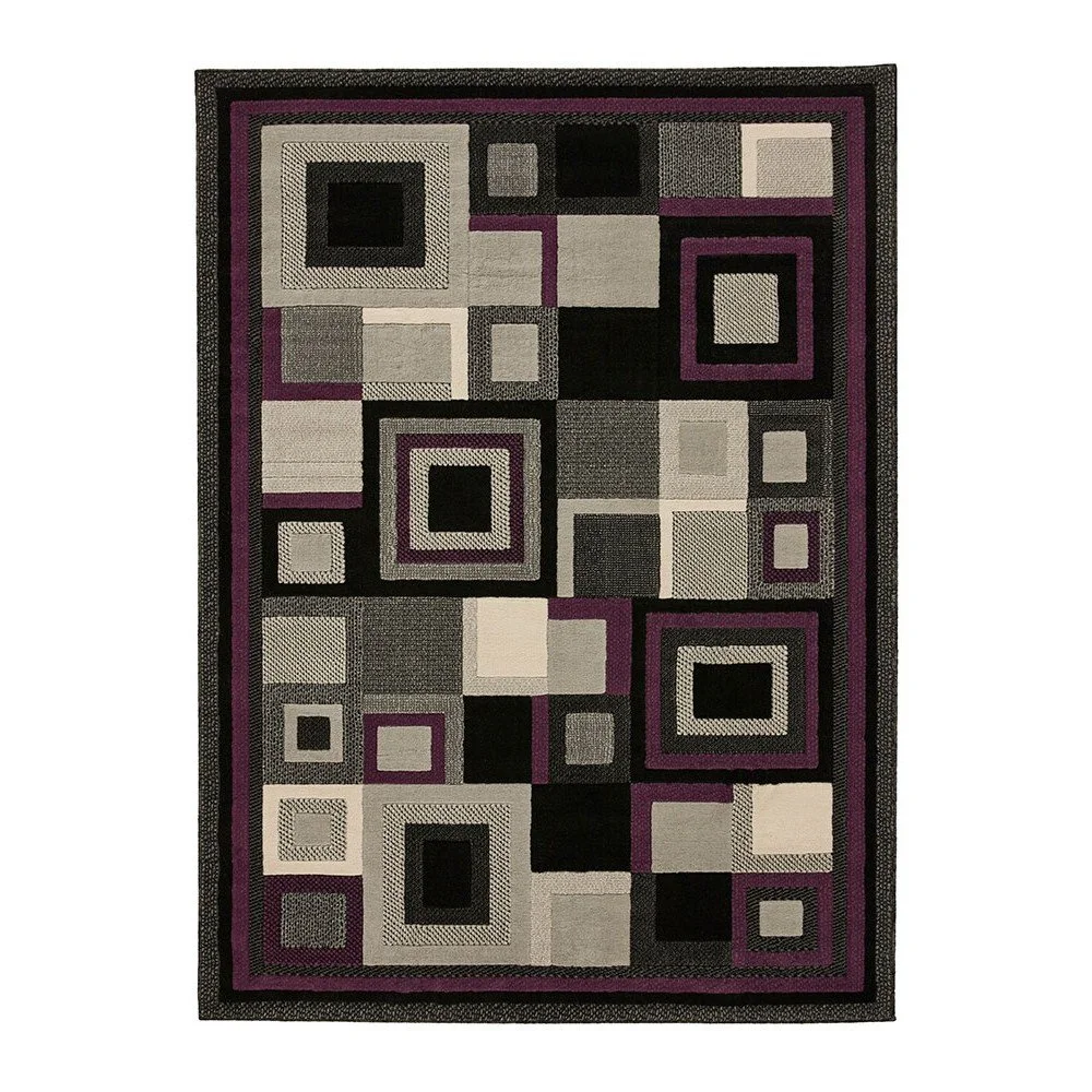 Černofialový koberec Think Rugs Hudson, 160 x 220 cm v:1001998