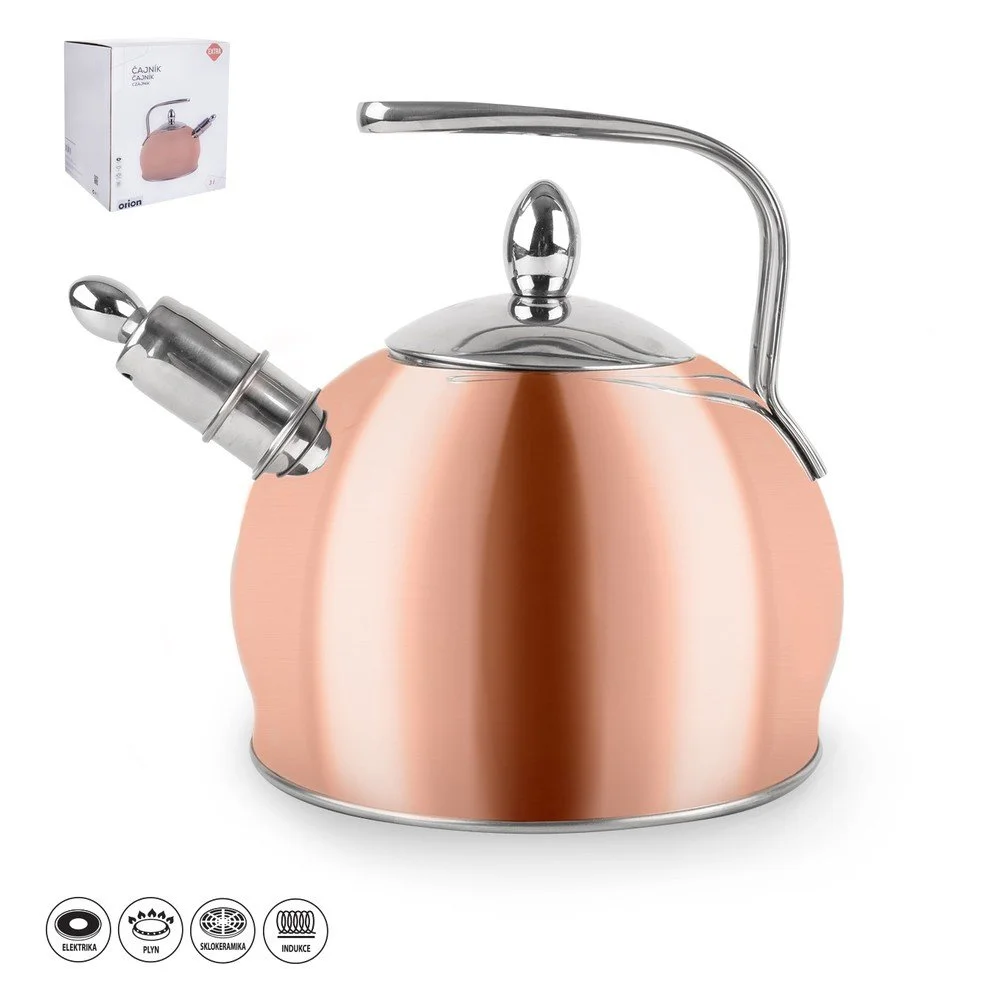 Nerezový čajník s odklápěcí píšťalkou Orion Erika, 3 l v:1141658