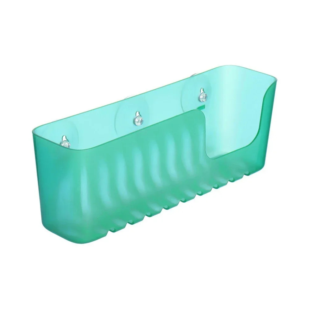Tyrkysový nástěnný koupelnový košík bez nutnosti vrtání Ta-Tay Large Storage Basket Standart v:1123314