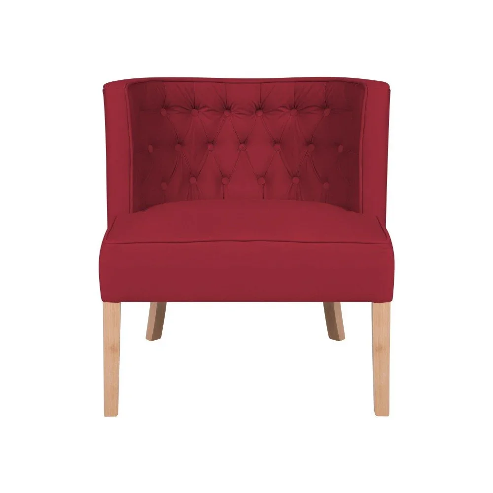 Červené křeslo Micadoni Home Rigo v:990678