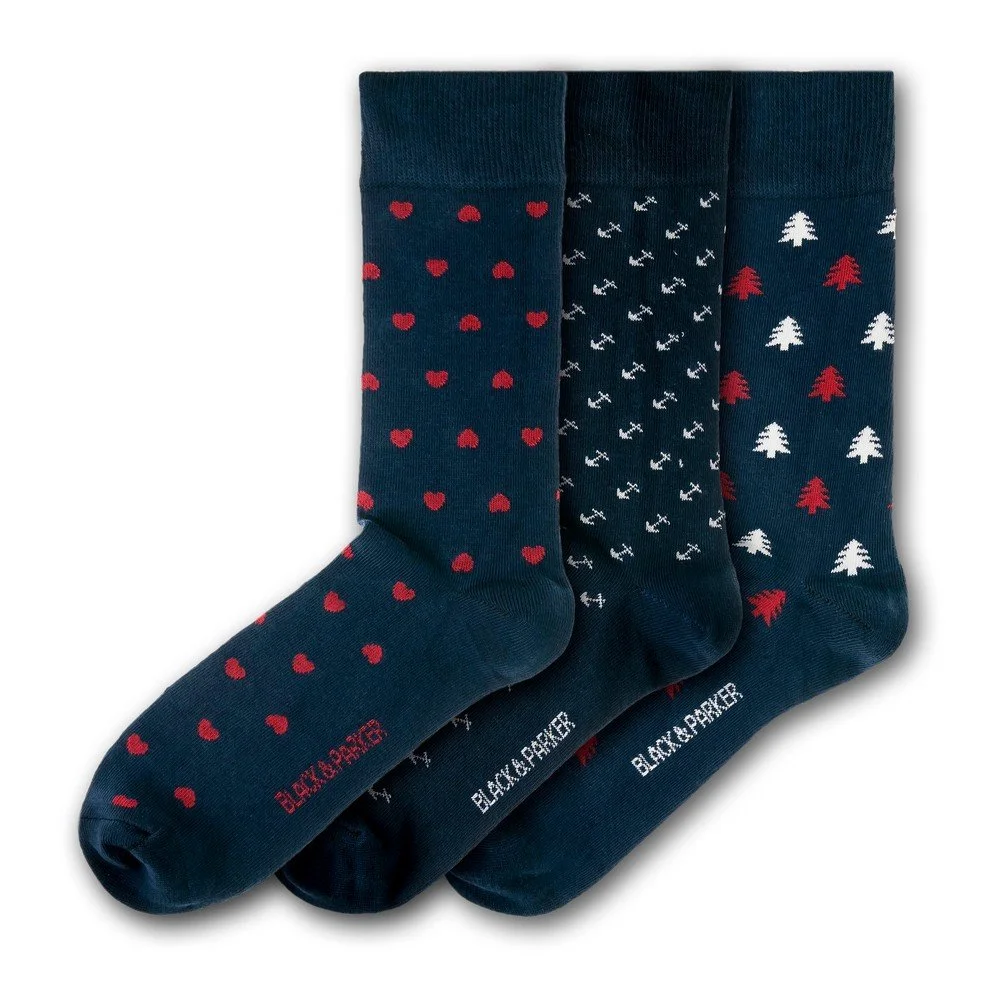 Sada 3 párů unisex ponožek Black&Parker London Lamellen, velikost 37 v:1316972