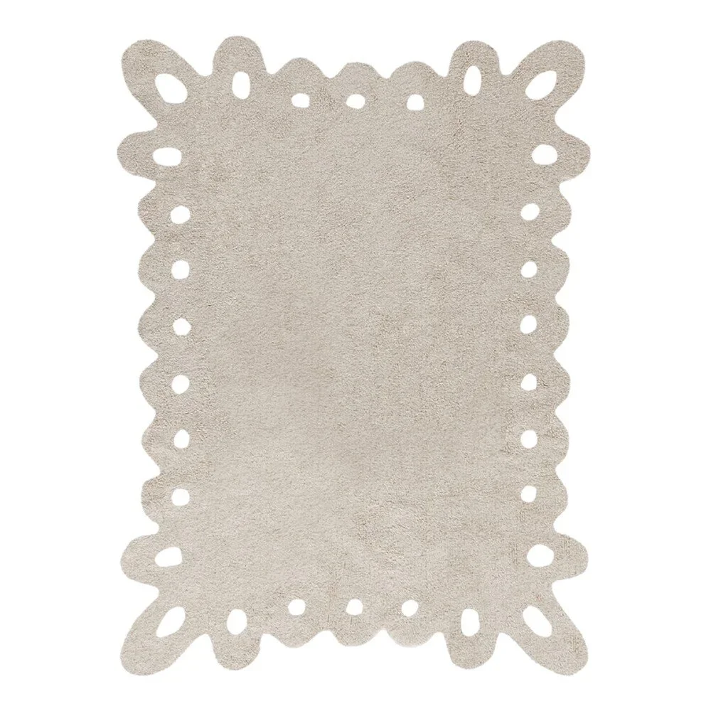 Béžový bavlněný ručně vyráběný koberec Lorena Canals Lace, 120 x 160 cm v:888936