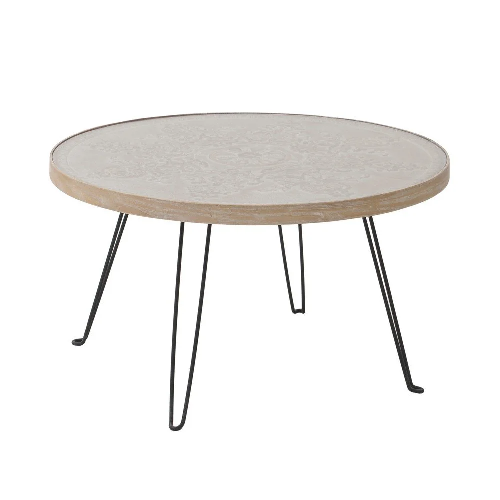 Kulatý konferenční stolek InArt Wooden, průměr 81 cm v:960456