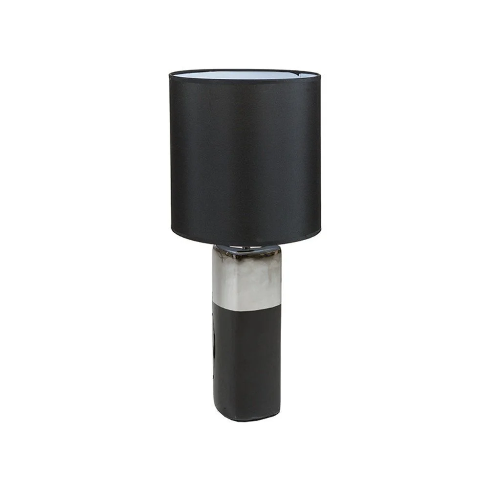 Černá stolní lampa se základnou ve stříbrné barvě Santiago Pons Reba, ⌀ 24 cm v:958552