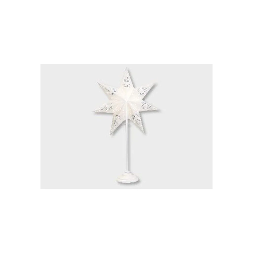 Bílá svítící hvězda se stojanem Best Season Diamond Mini Star, 55 cm v:890894
