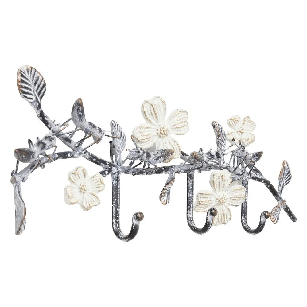 Kovový nástěnný věšák ve stříbrné barvě Kare Design Garden Life, šířka 57 cm v:1364075