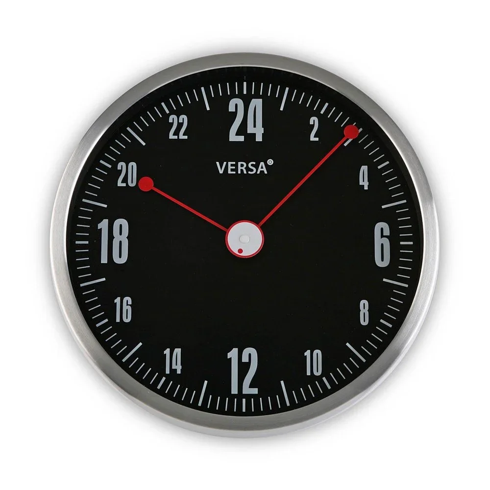 Černé kulaté nástěnné hodiny Versa Inga, ø 30 cm v:1231546
