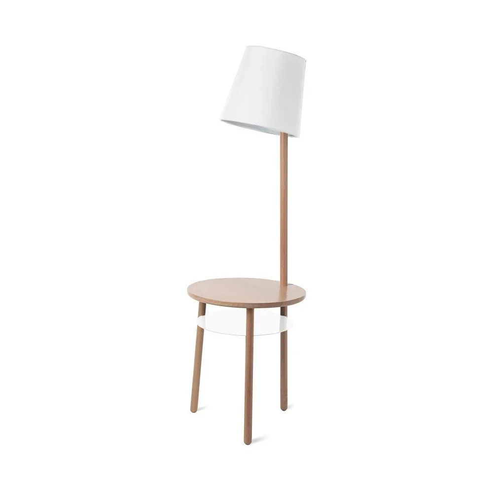 Bílá stolní lampa z jasanového dřeva HARTÔ Josette v:1082608