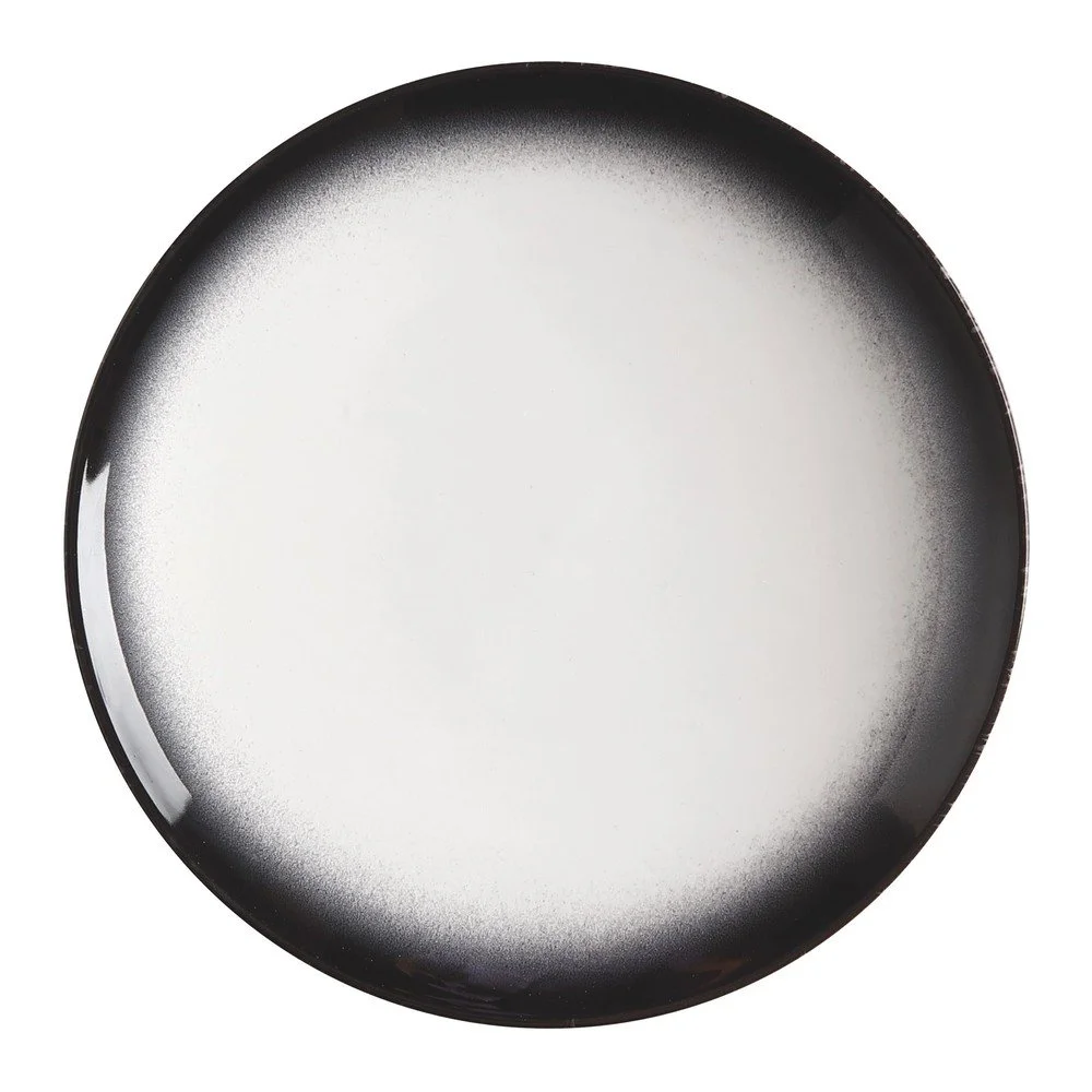 Bílo-černý keramický talíř Maxwell & Williams Caviar, ø 27 cm v:1422389