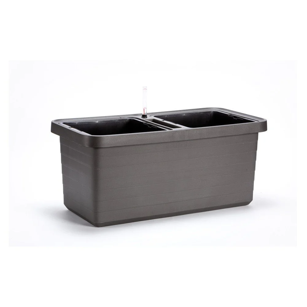 Antracitový velkoobjemový samozavlažovací truhlík, 54 l Berberis Duo v:1019014