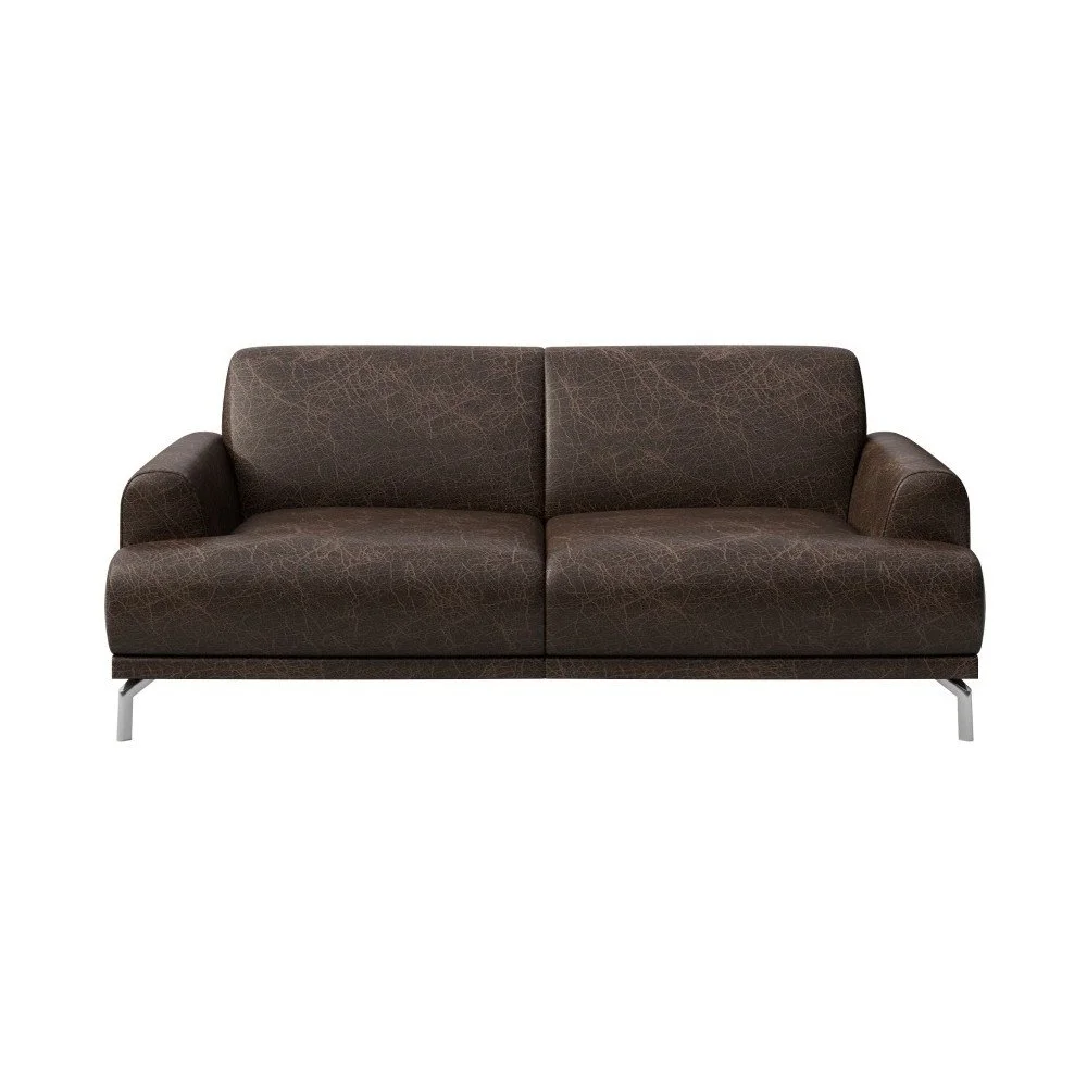 Tmavě hnědá kožená pohovka MESONICA Puzo, 170 cm v:963906